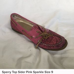 Sperry Top Sider Pink Sparkle Size 9